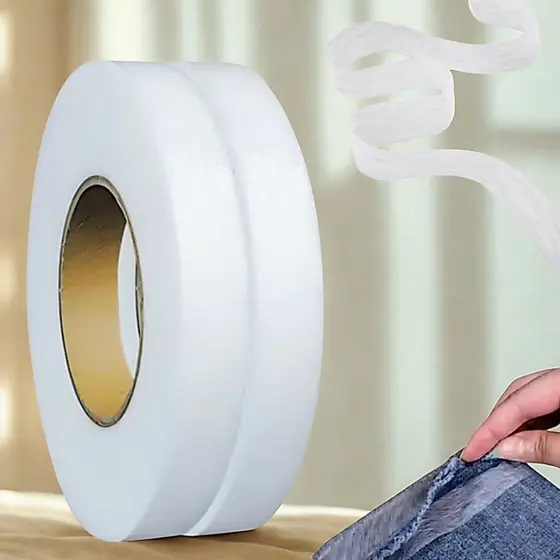 Barra Fácil kit com 2 rolos de 2cm x 50m Bainha Mágica Sem costura Fita Dupla Face Termocolante