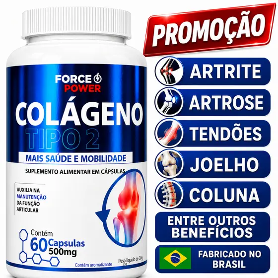 Colágeno Tipo 2 ORIGINAL para Joelho Artrose Articulação Cartilagem Ossos - POTE PARA 30 DIAS USO