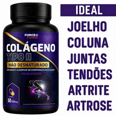 COLÁGENO TIPO 2 ORIGINAL PURO Não Desnaturado 60 Cápsulas - POTE PARA 30 DIAS USO