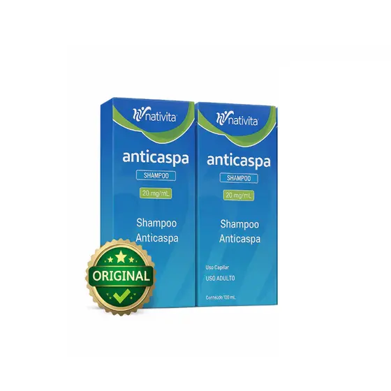 Kit 2x Shampoo Anticaspa Coceira e Dermatite Seborreica 100ml Nativita