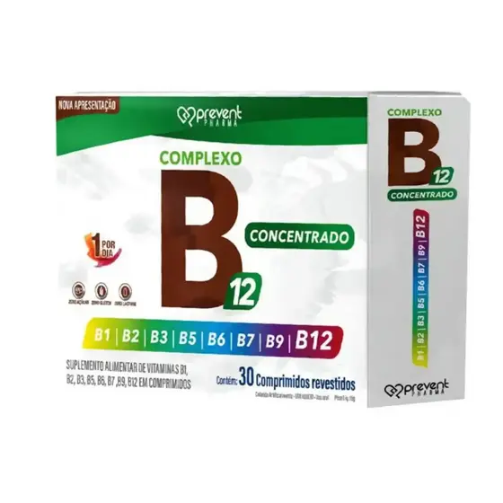 Complexo B Concentrado C/30 cápsulas - Prevent Pharma