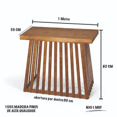 Mesa Ripada Desmontável De 1 Metro Para Decoração De Festa Madeira