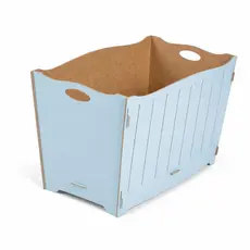 Caixa Porta Presentes Em Mdf Cru e Azul Bebe Para Decoração Festas Chá de Bebe Aniversário