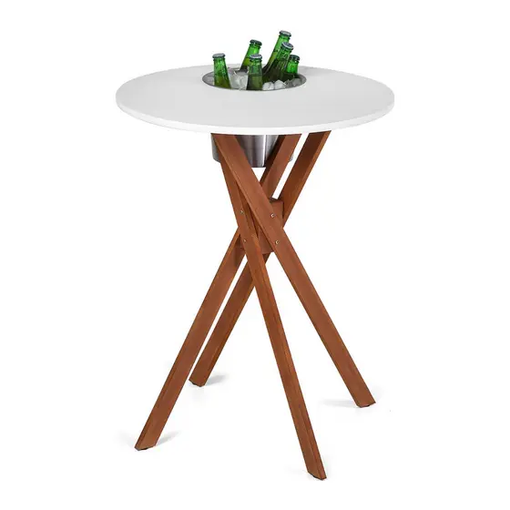 Mesa Picasso 60cm Com Balde De Gelo Para Bebidas Bistrô