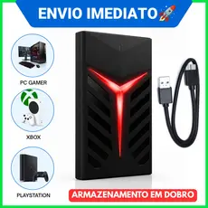 HD Externo USB 3.0 Compativel com Xbox, Console, PC e Celular Armazenamento Rápido com NF e Garantia