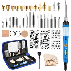 60W 45pcs DIY Ferro De Queima De Madeira Com Interruptor Liga/Desliga , Ferramenta De Solda Temperatura Ajustável