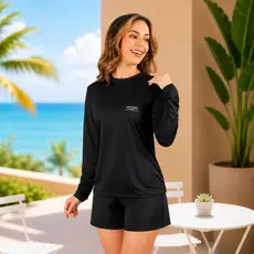 Camisa Térmica Segunda Pele UV50+ Proteção Solar Manga Longa Blusa Feminina Academia Treino Corrida Praia