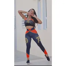 Conjunto Rota D' Água academia Leg + top legging suplex sublimado cintura alta roupas fitness