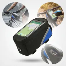 Suporte de Celular Bicicleta Impermeável Touch GPS Bolsa Quadro Velcro Mountain Bike