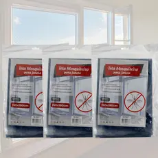 3 Unidades Telas de Mosqueteiro para Janela 150 x 180 cm Com Adesivo