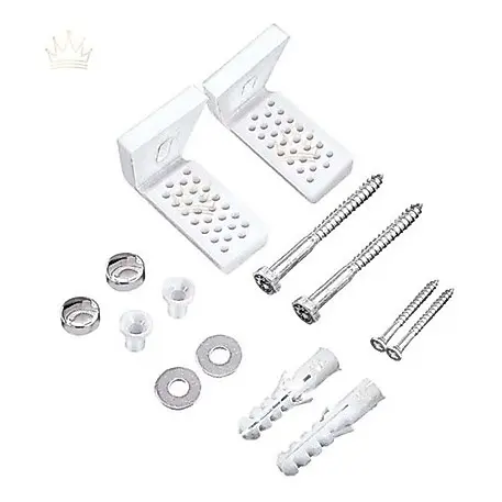 Kit de Parafusos para Fixação Lateral de Vaso Sanitário e Bacia Completo Aço Inox e Nylon Reforçado