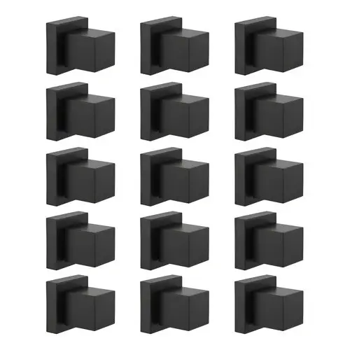15 Acabamentos Quadrado P/ Registro 1/2 Ou 3/4 Padrão Deca Preto Fosco