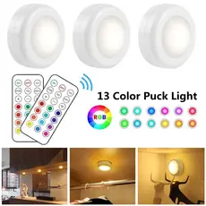 LED Controle Remoto Kit c/ 3 Colorida Com Sensor De Toque Sem Fio Bateria Portátil