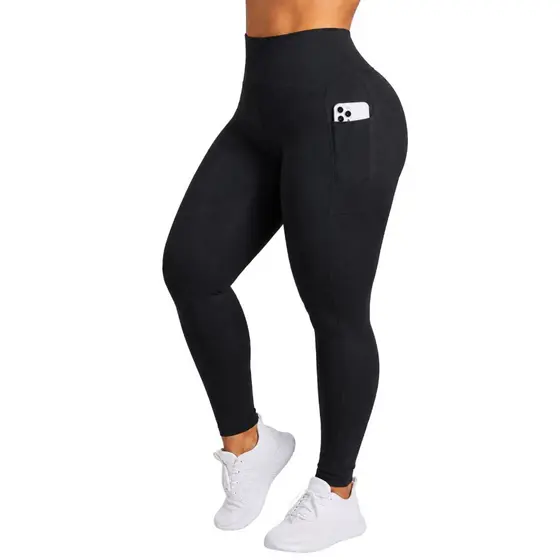 Calça Legging Feminina Cintura Alta Bolso Lateral Suplex Grosso Academia Fitness Treino Não Fica Transparente