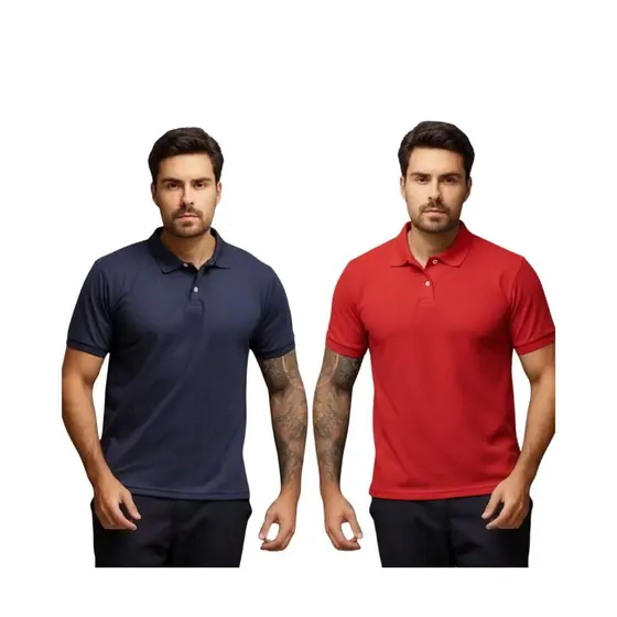Kit 2 Camisas Polo Masculinas Piquet Premium – Casual e Estilosa