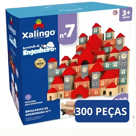 Blocos de Montar 300 Peças Brincando de Engenheiro Brinquedo Educativo Pedagógico TDAH Menino Menina