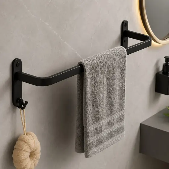 Porta Toalha Suporte Toalheiro Banheiro Duplo Inox Standard