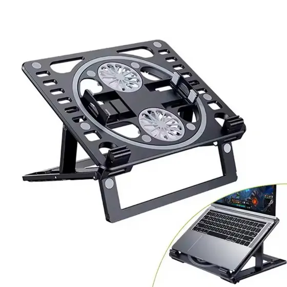 Suporte Notebook Celular Tablet Livro com 2 Ventoinhas Gamer