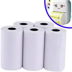 Kit 5 Bobinas Mini Impressora Térmica Não Adesiva Gatinho 57mm