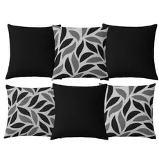 Kit Capas de Almofada decoração sala 45x45 2 4 6 Peças Zíper Invisível Sala Sofá Quarto