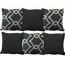 Kit 6 Pçs Capas de Almofada Decorativa Mosaico 45 x 45  com Zíper Invisivel