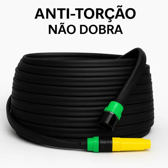 Mangueira de Jardim Anti Torção Não Dobra Reforçada 5 a 50 Metros Anti Dobras