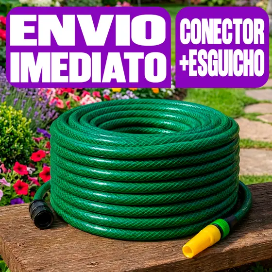Mangueira De Jardim Reforçada Trançada Completa 10/15/20/25/30/35/50 Metros