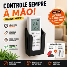 Suporte Controle Remoto Parede Universal Porta Controle Ar TV Ventilador Organizador