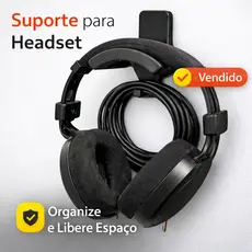 Suporte De Parede Fone Headset Headphone gamer Com Gancho Para Cabo Lamivi