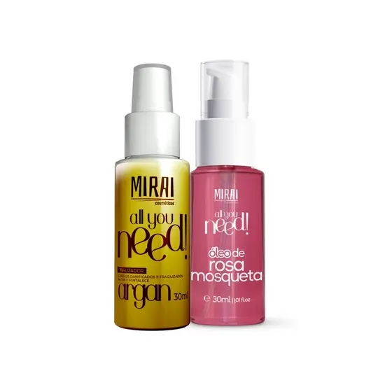 Reparador De Pontas Óleo De Argan e Rosa Mosqueta Mirai 30ml All You Need! Finalizador Capilar