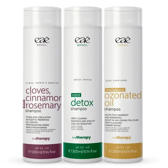 Shampoo Terapia Capilar 300ml Tratamento Intenso Contra Oliosidade e Queda Eaê Brasil