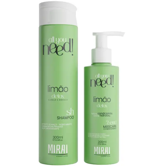 Kit Cronograma Limão Limpeza e Tratamento Detox Mirai