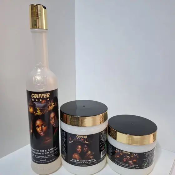 KIT REIS E RAINHAS CRESPOS AO CACHEADOS COIFFER C/3