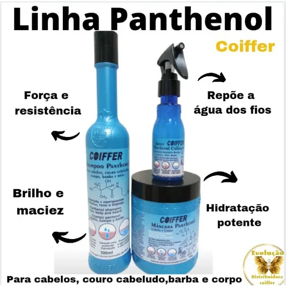 Kit ULTRA HIDRATANTE RESTAURA PROTEJE E NUTRI CABELOS RESSECADOS. COIFFER.