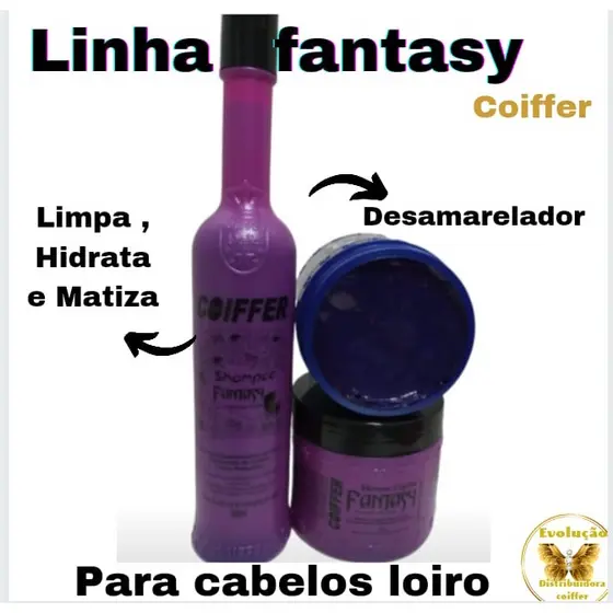 Kit MATIZADOR DE CABELO DOURADO PARA PLATINADO COIFFER.