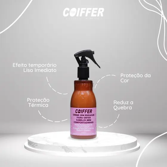 CREME DE PENTEAR PROLONGADOR DE ALISAMENTO PROTEÇÃO TÉRMICA COIFFER 250ML