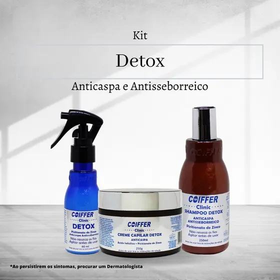 KIT C/3 DETOX ANTICASPA ANTI-SEBORREICO COIFFER.