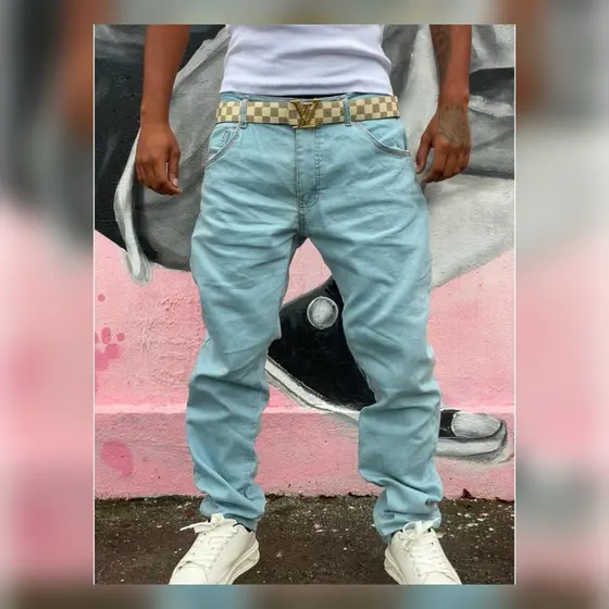 Calça Jeans  Clara Oversized masculino  Drip Us Moda Gringo tendência