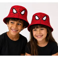 Bucket Hat Chapéu Homem Aranha Vermelho Infantil Spider Man Kids Menino
