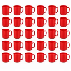 Kit 30 Canecas Copo Plástico Coloridas Criança Merenda Escola Cozinha Durável Multiuso 400ML