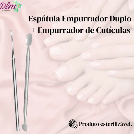 Empurrador Duplo 01 + Empurrador de Cuticulas 06 - Slim - Podologia / Manicure e Pedicure