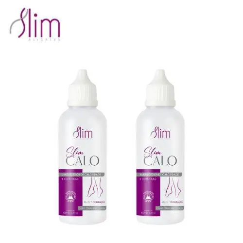 Kit 2 Amolecedor de Calos Slim 120ml Manicure Pedicure Anti-Calo
