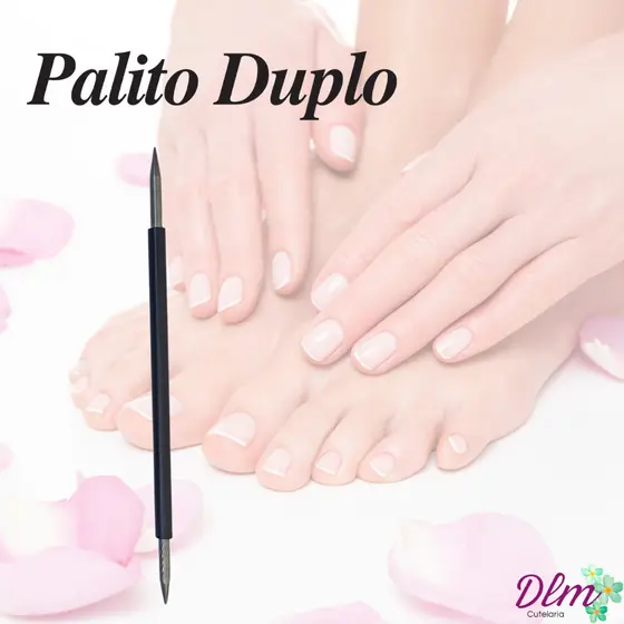 Palito 105 Duplo em Aço Inox Revestido com Silicone PRETO