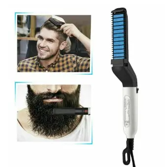 Prancha de Barba Modeladora Alisadora Masculino Escova Chapinha Dia dos Pais