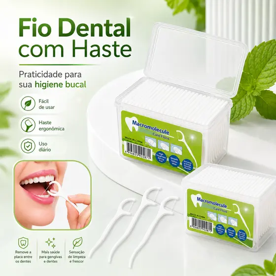 Kit Fio Dental Ultrafino Escova De Limpeza Interdental Pick Oral Higiene e Cuidado