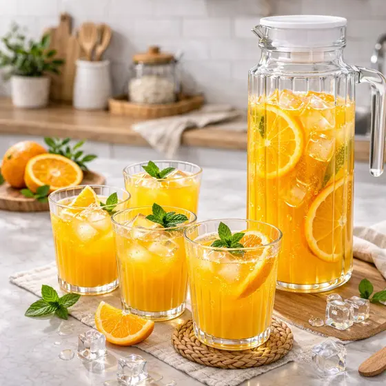 Jarra de Vidro 1L com 4 Copos Conjunto 5 Peças para Suco Água Mesa Posta