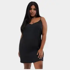 Anágua Vestido Segunda Pele Feminino Combinação com Renda Plus Size