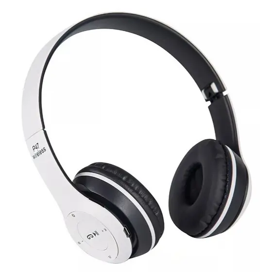 Fone de Ouvido P47 Headphone Sem Fio Estéreo Bluetooth Wireless Micro Sd 5.0 Dobrável Com Microfone Regulável.