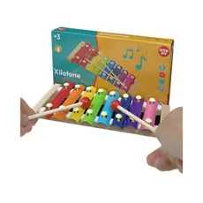 Xilofone Madeira Brinquedo Infantil Terapêutico Pedagógico Colorido 8 Notas