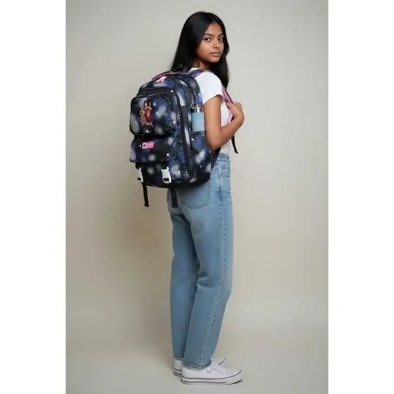 Mochila Guerreiras Do Kpop E Stitch Juvenil Impermeável Escolar Moda
